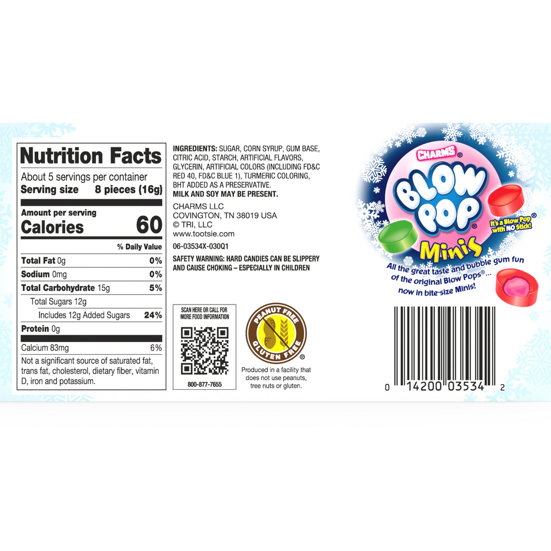 Blow Pop Minis Assorted Christmas Theater Box (12 ct. / 3 oz. each Box)