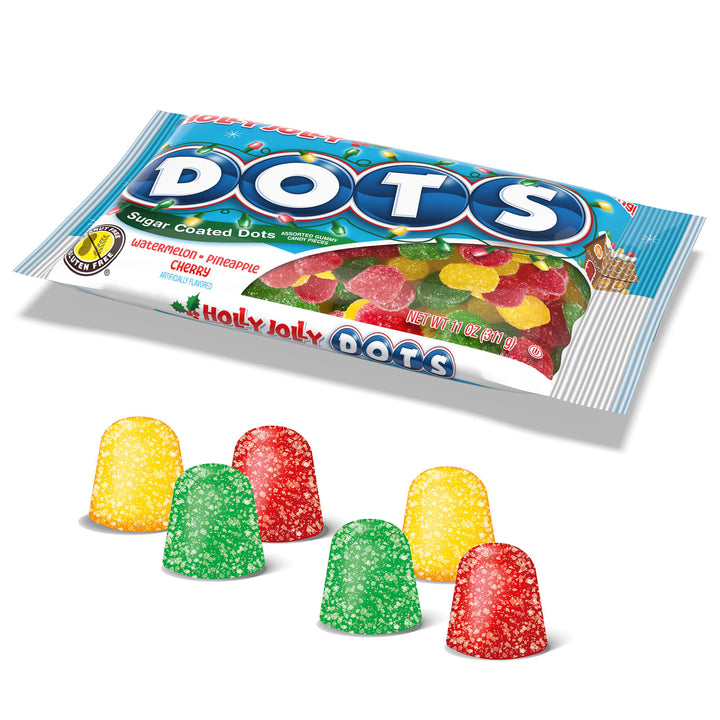 DOTS Holly Jolly Christmas Sugar Coated Gum Drops (11 oz. Bag)