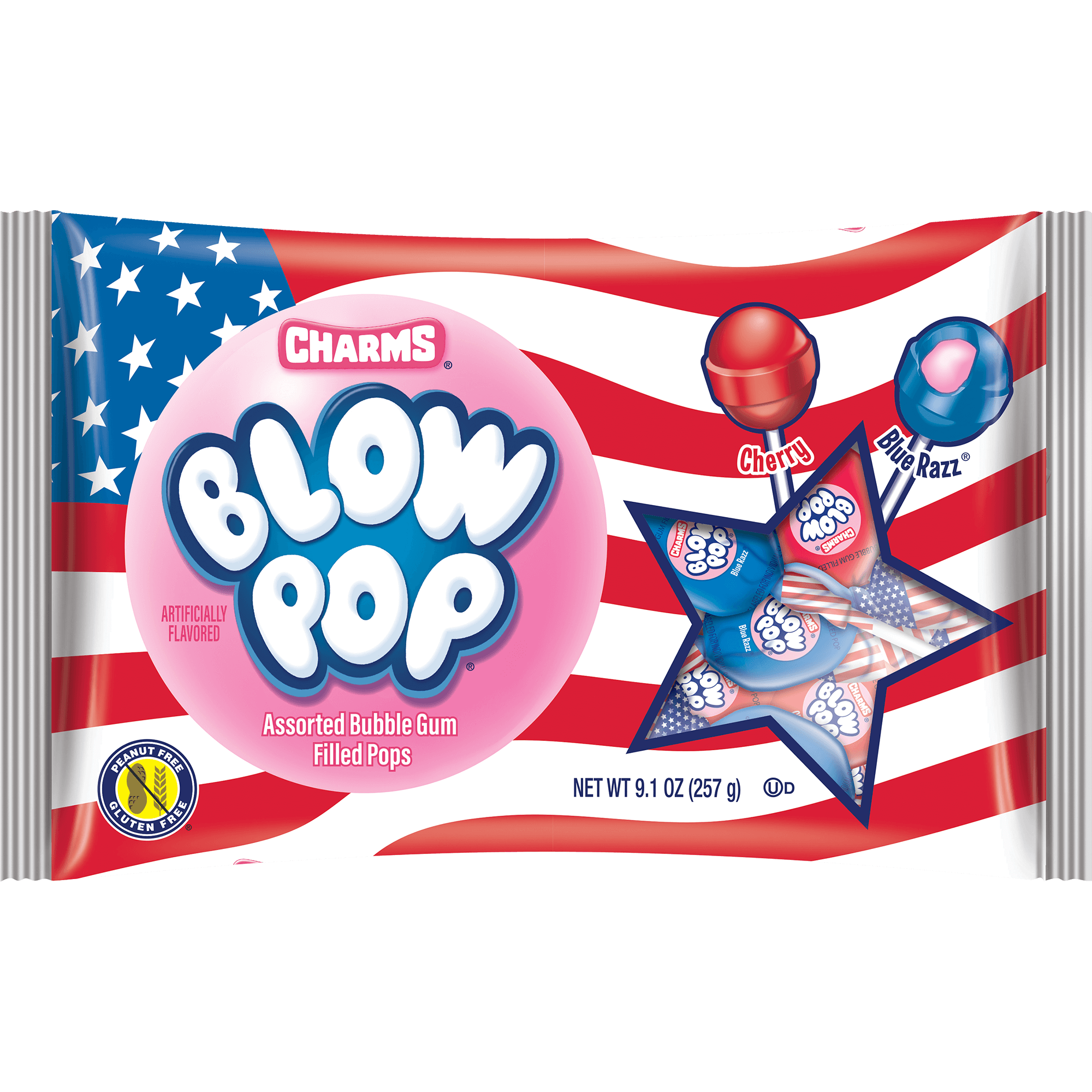 Charms Blow Pop USA Flag (9.1 oz. Bag) – Tootsie Roll