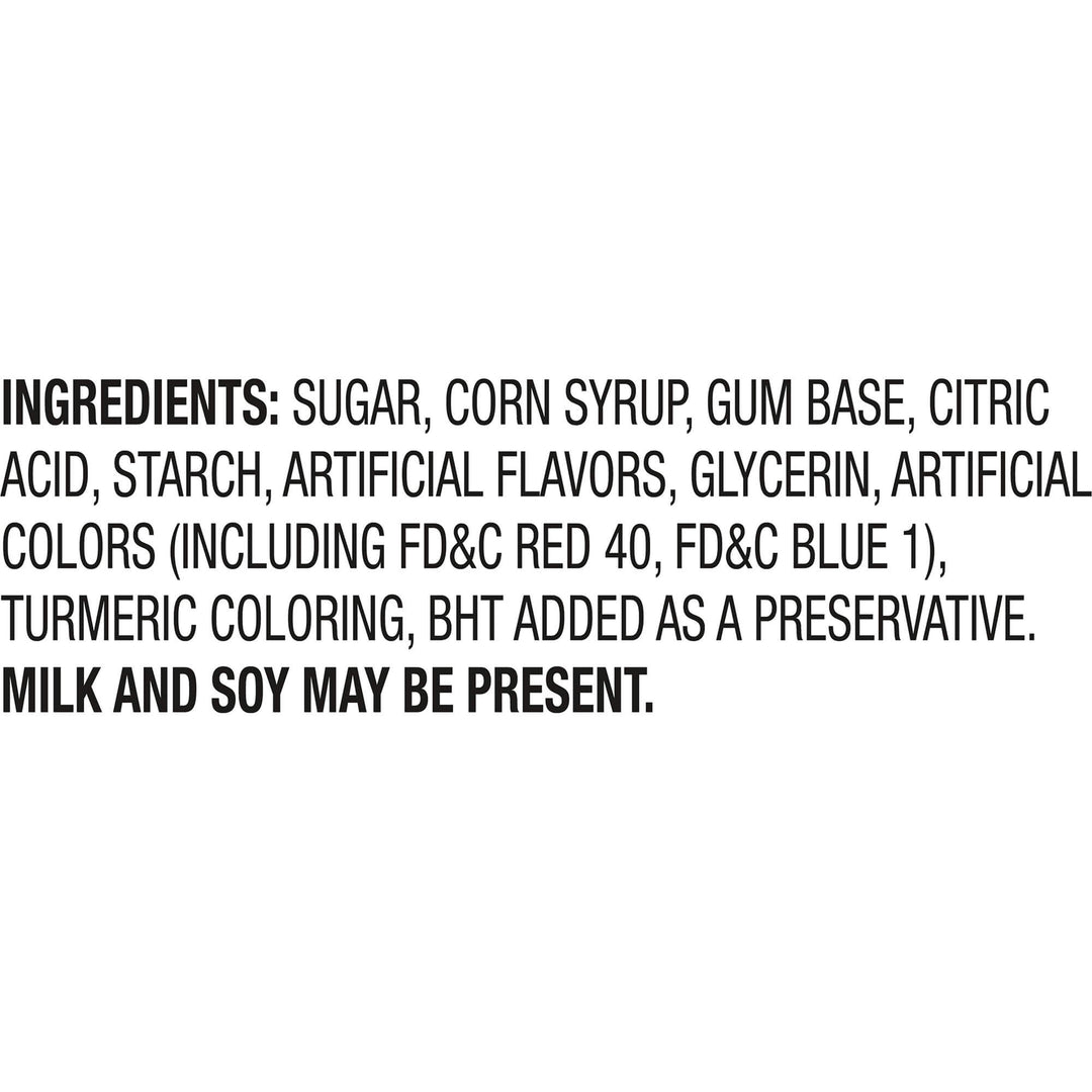 List of ingredients on a white background