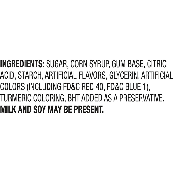 List of ingredients on a white background