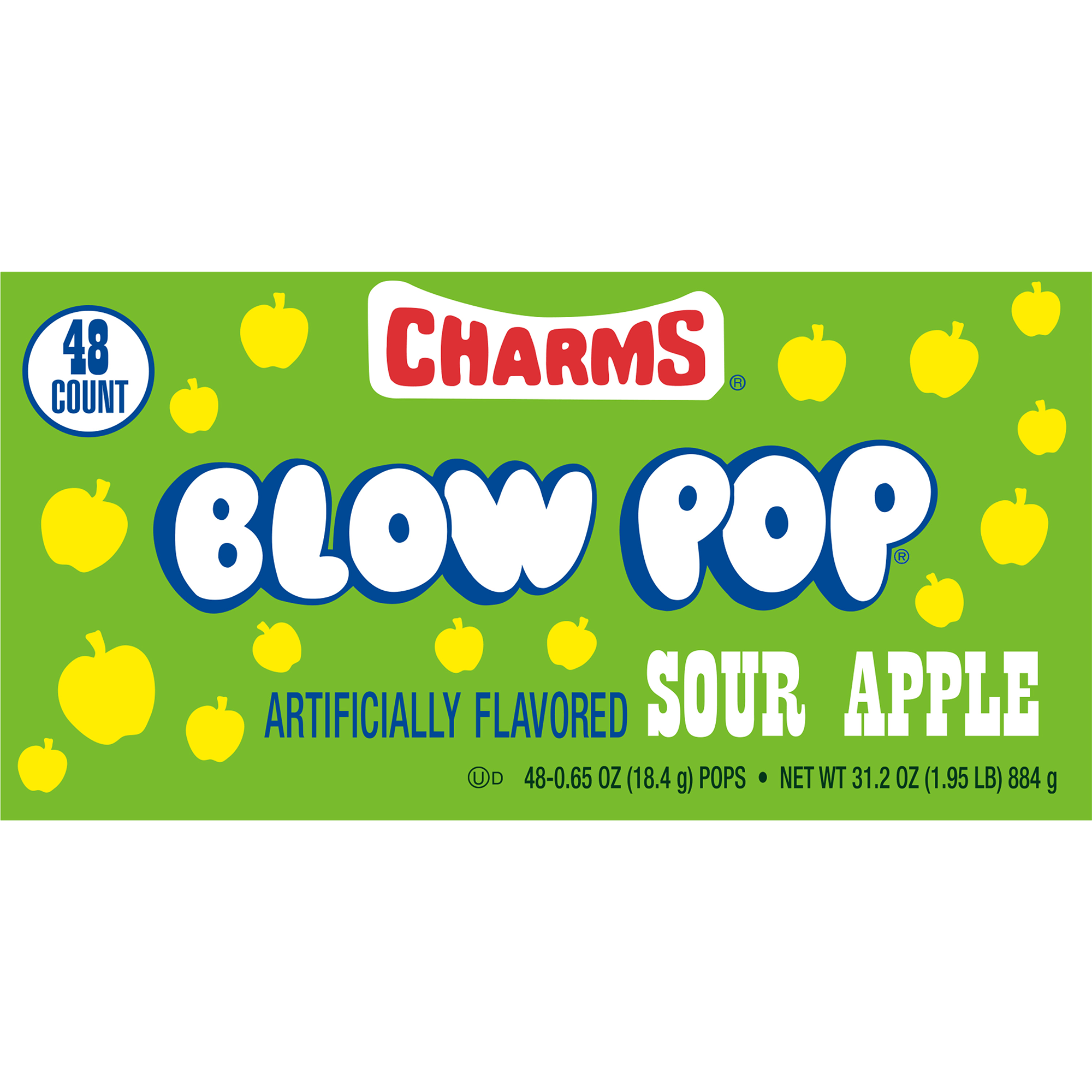 Charms Blow Pop Sour Apple (48 ct. Box) – Tootsie Roll