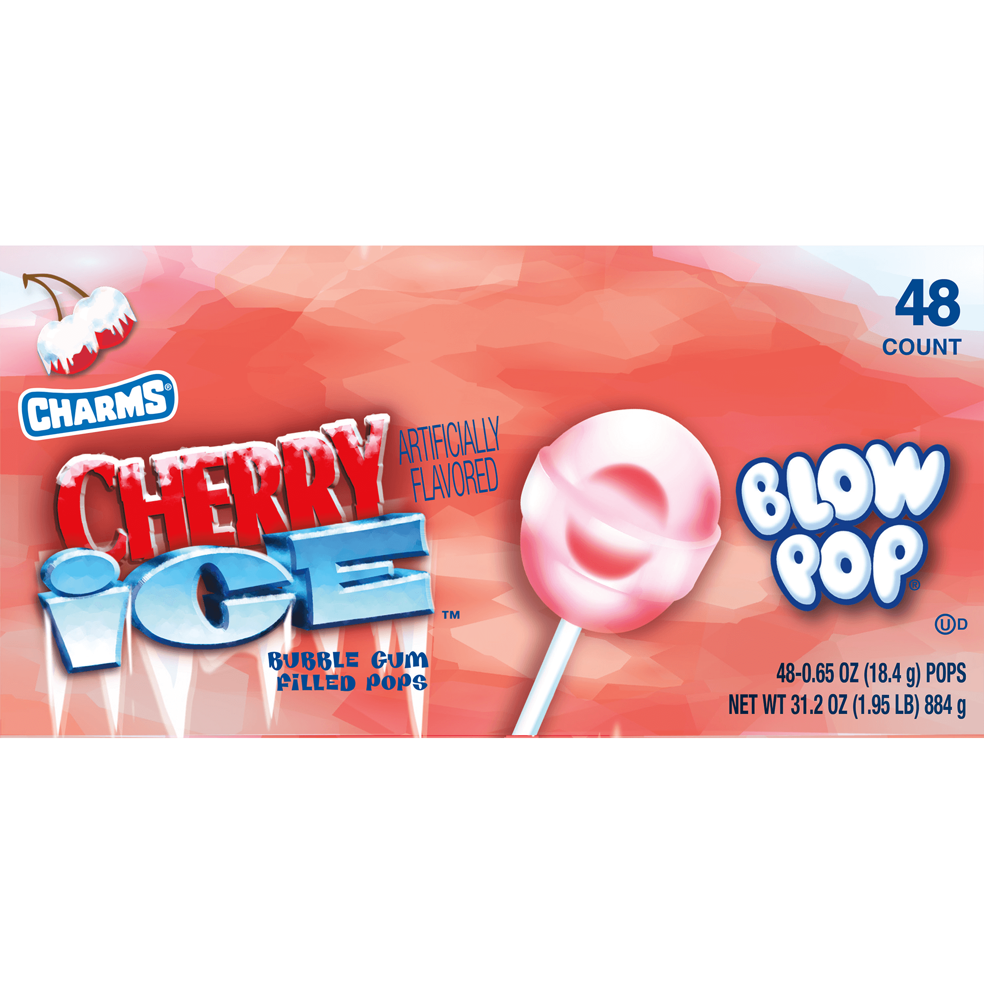 Charms Blow Pop Cherry Ice (15.2 oz. / 48 ct. Box) – Tootsie Roll