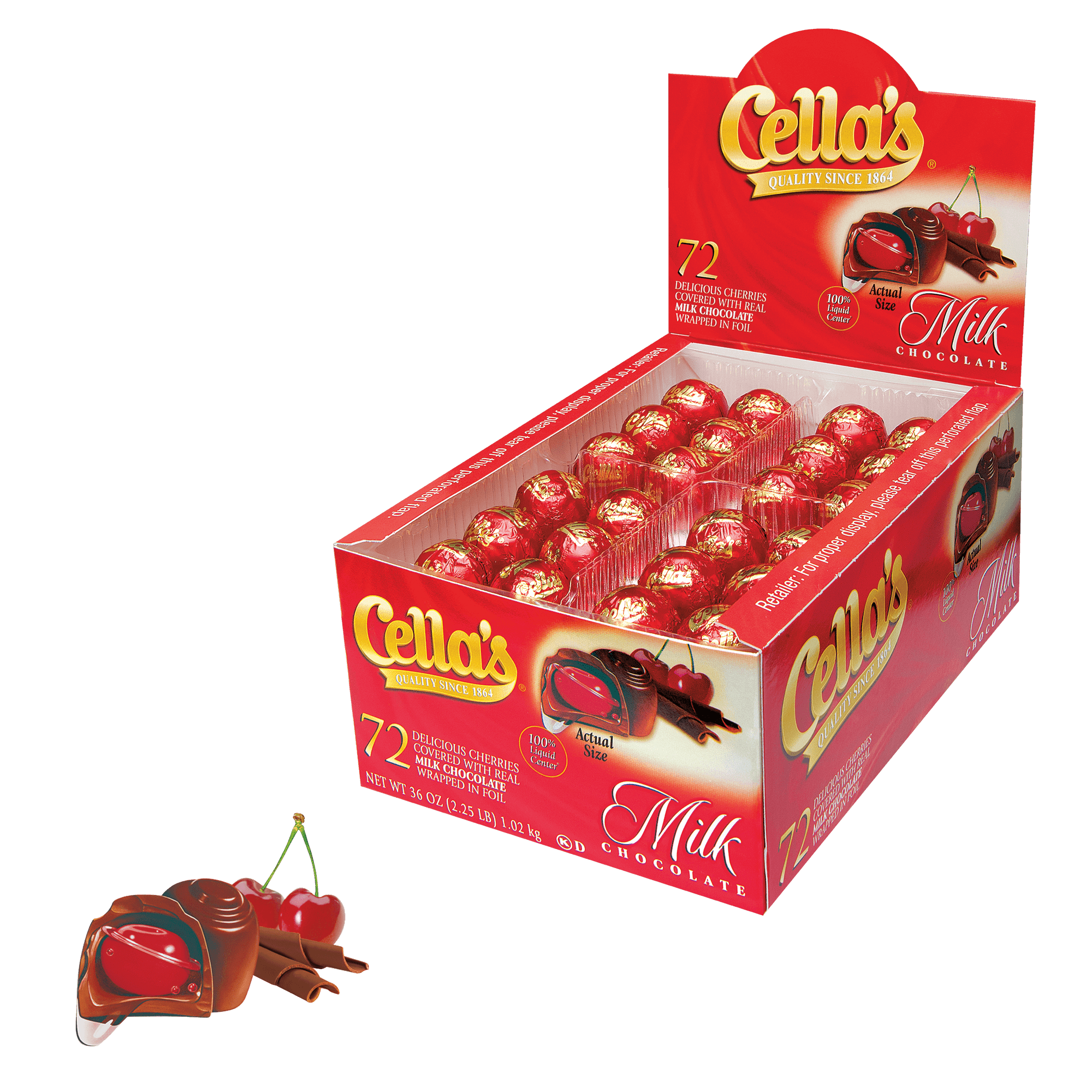 Cella's Milk Chocolate Individually Wrapped (36 oz. / 72 ct. Box Cella's Milk Chocolate Individually Wrapped (36 oz. / 72 ct. Box
