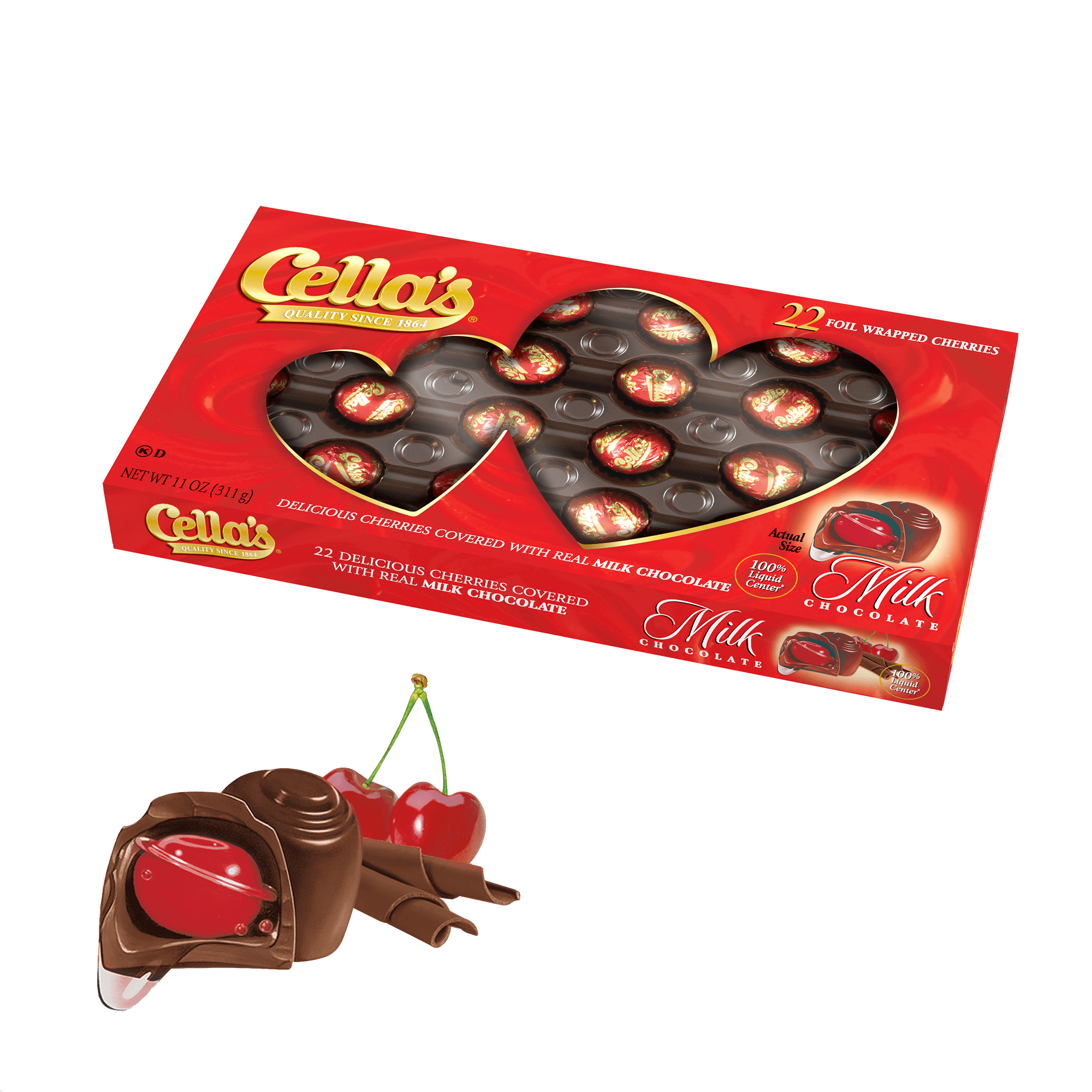 Cella's Milk Chocolate Valentine Gift Box (11 oz. / 22 ct. Box Cella's Milk Chocolate Valentine Gift Box (11 oz. / 22 ct. Box