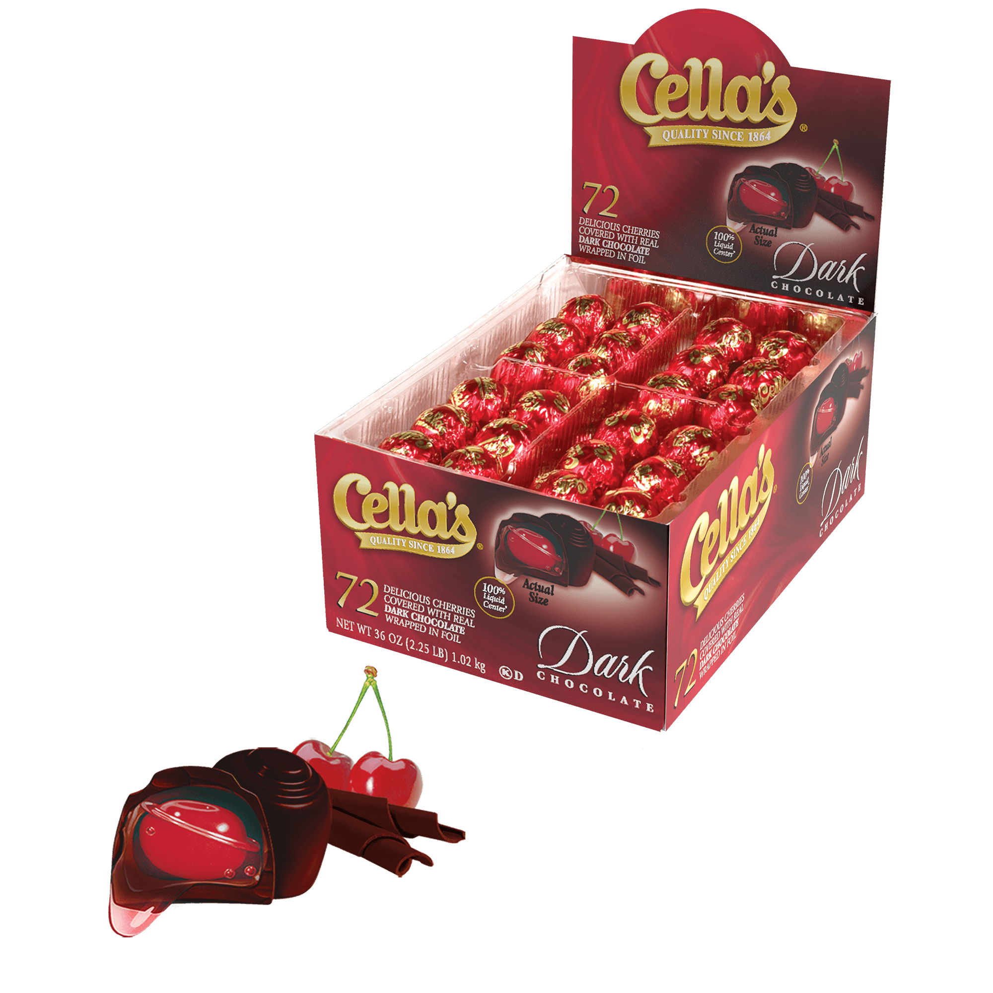 Cella's Dark Chocolate Covered Cherries Individually Wrapped (2.25 Cella's Dark Chocolate Covered Cherries Individually Wrapped (2.25