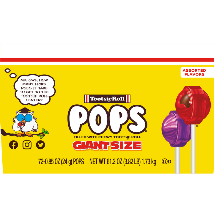 Tootsie Pops Assorted Giant Size (72 ct. Box)
