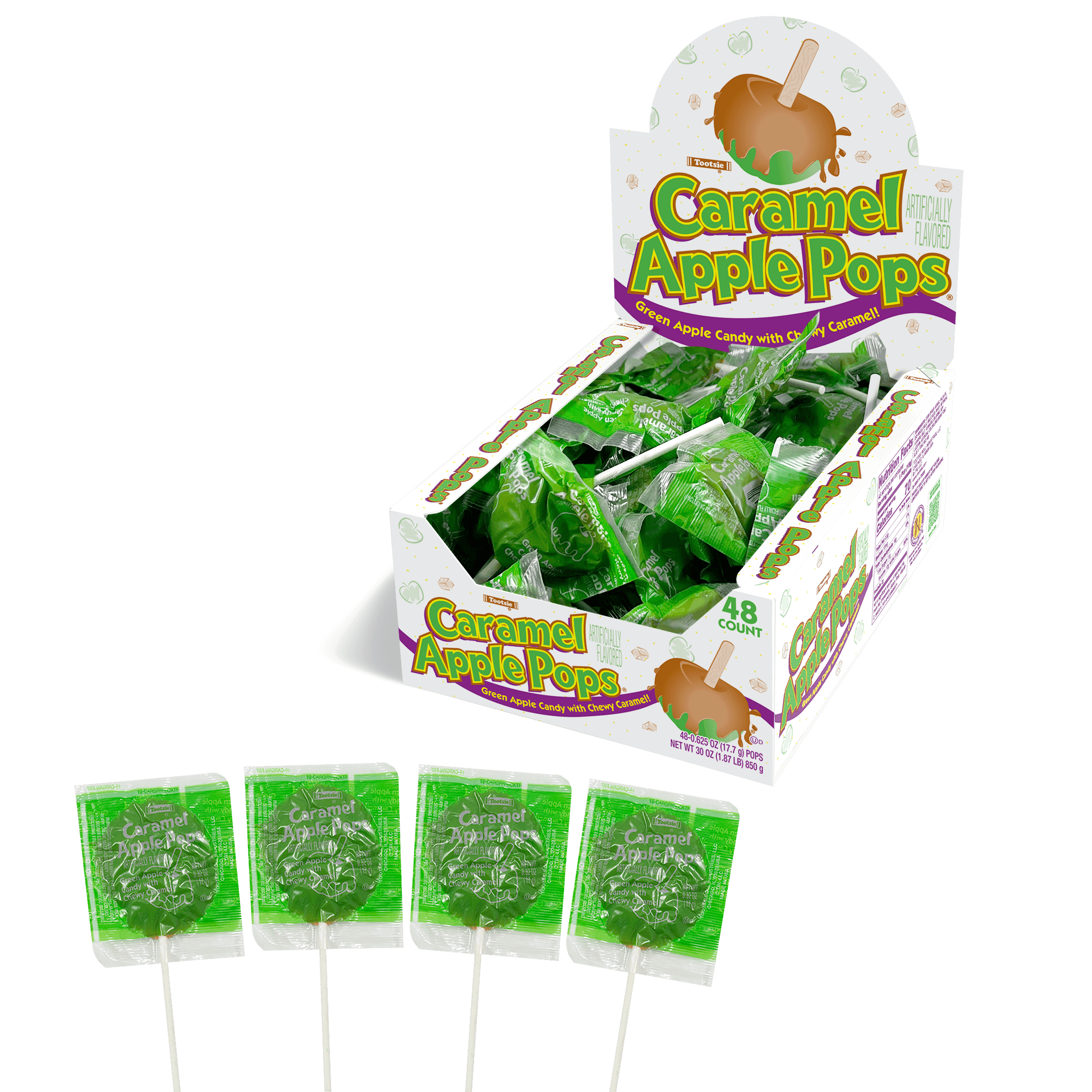 Tootsie Pops Caramel Apple Flavor (30 oz. /48 ct. Box) – Tootsie Roll Tootsie Pops Caramel Apple Flavor (30 oz. /48 ct. Box) – Tootsie Roll