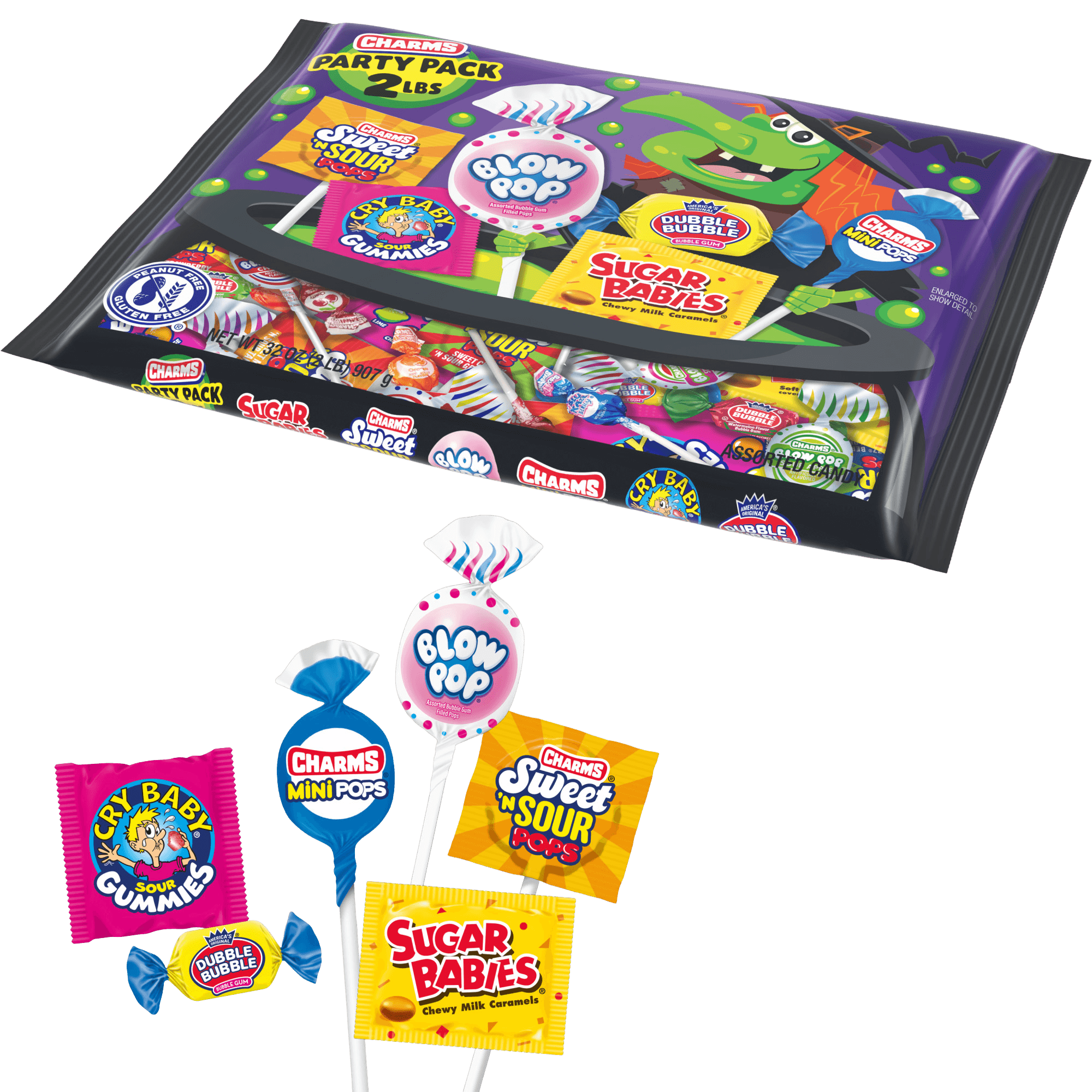 Charms Halloween Party Pack Assorted Candy Mix, 32 oz Bag