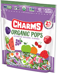 Image of Charms Organic Pops (4.49 oz. Bag) Package