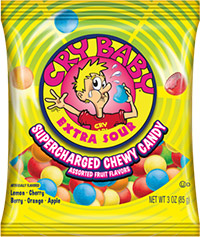 Image of Cry Baby Chewy Sours (3 oz. Bag) Package