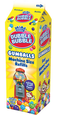 Image of Dubble Bubble Gumballs (Refill Carton) Package