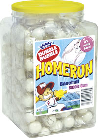 Image of Home Run Baseball Bubble Gum Jar Package