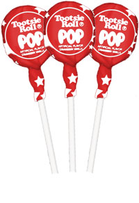 Image of Cherry with Stars Wrapper Tootsie Pops (50 ct. Bag) Package