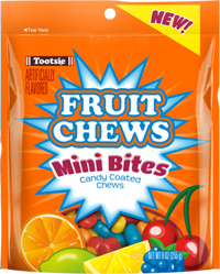 Image of Tootsie Fruit Chew Mini Bites 9 oz. Resealable Pouch Package
