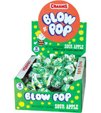 Image of Charms Blow Pop Sour Apple Packaging
