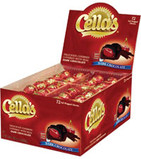 Image of Cella's Dark Chocolate (72 ct. Box) Packaging