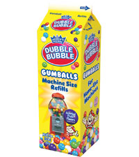Image of Dubble Bubble Gumballs (Refill Carton) Packaging