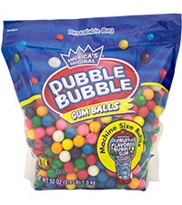 Image of Dubble Bubble Gumballs (3.3 lb Pouch) Packaging