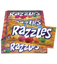 Image of Razzles Tropical Pouch Packaging