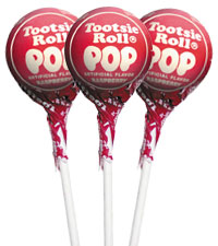 Image of Raspberry Tootsie Pops (50 ct. Bag) Packaging