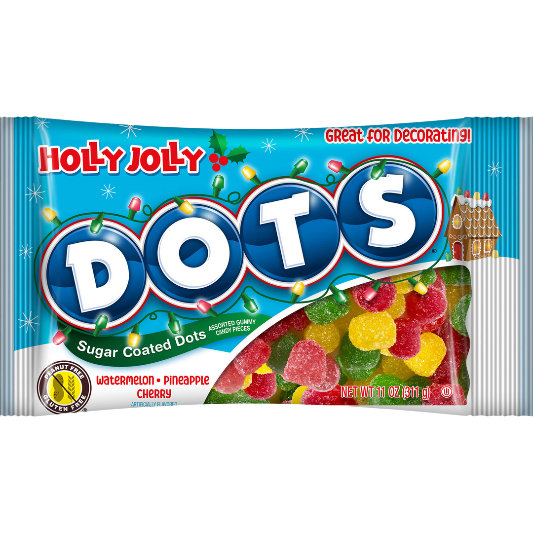 DOTS Holly Jolly Christmas Sugar Coated Gum Drops (11 oz. Bag)