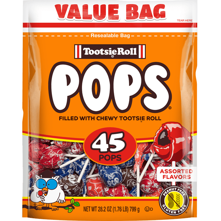 Tootsie Pops Assorted Flavors (28.2 oz. / 45 ct. Bag)