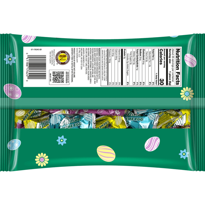 Andes Crème de Menthe Filled Easter Eggs (7.79 oz. Bag) Nutrition Facts Panel