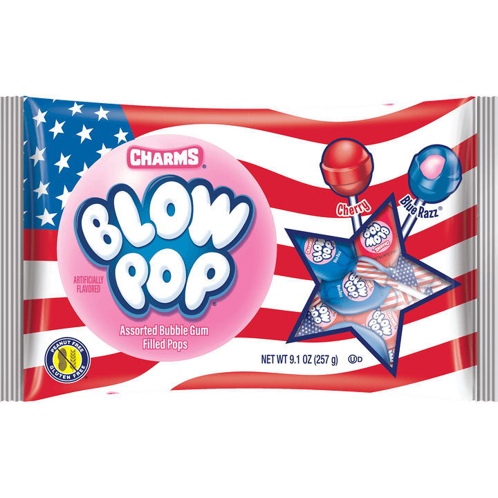 Charms Blow Pop USA Flag  (9.1 oz. Bag)