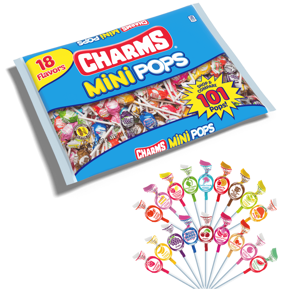 Charms Mini Pops Flavors 👂 ASMR CHARMS MINI LOLLIPOP CANDY GREEN