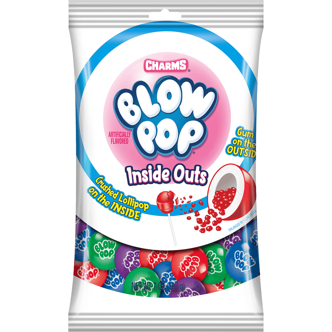 Charms Blow Pop Inside Outs Assorted Gumball Flavors (7oz. Bag)