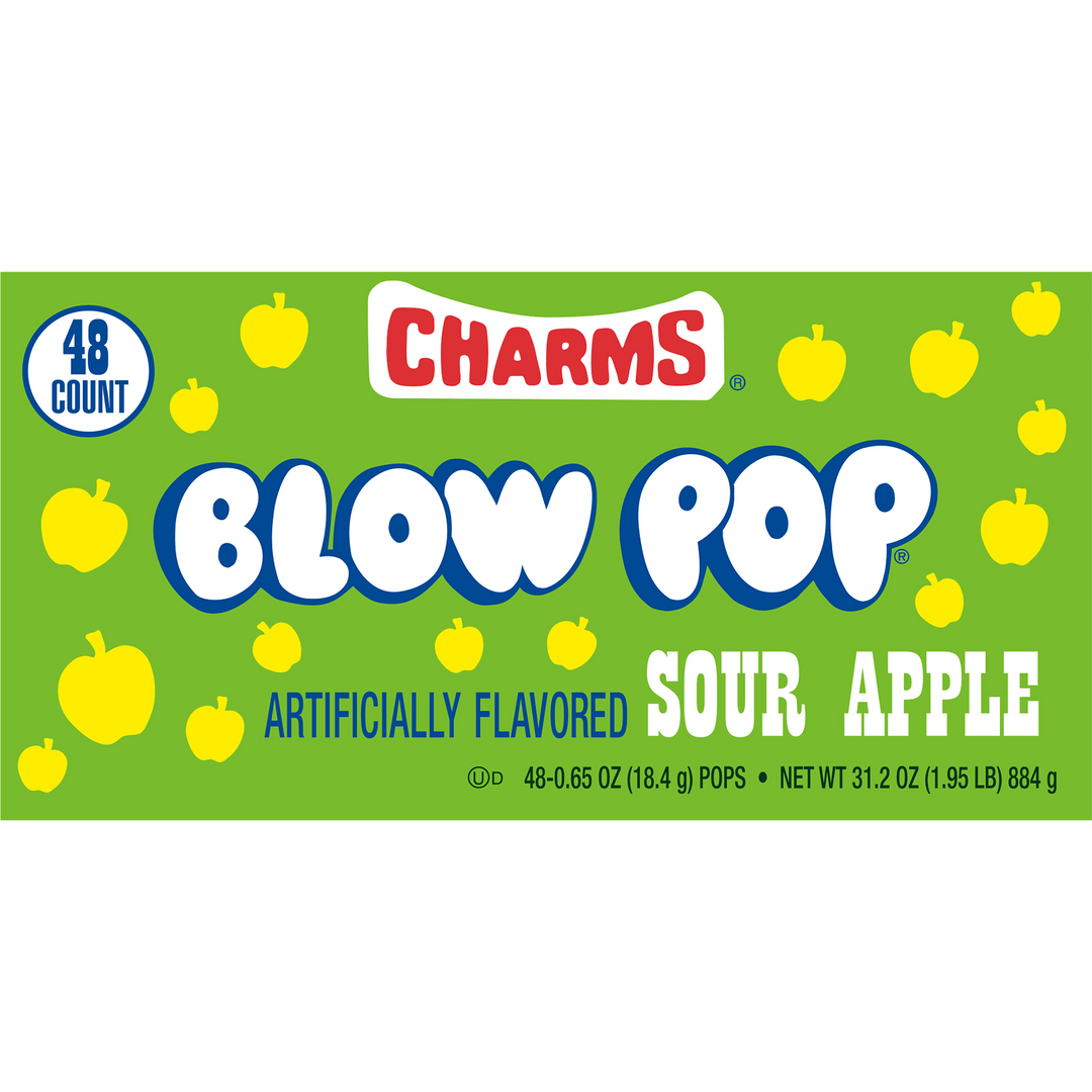 Charms Blow Pop Sour Apple (48 ct. Box)