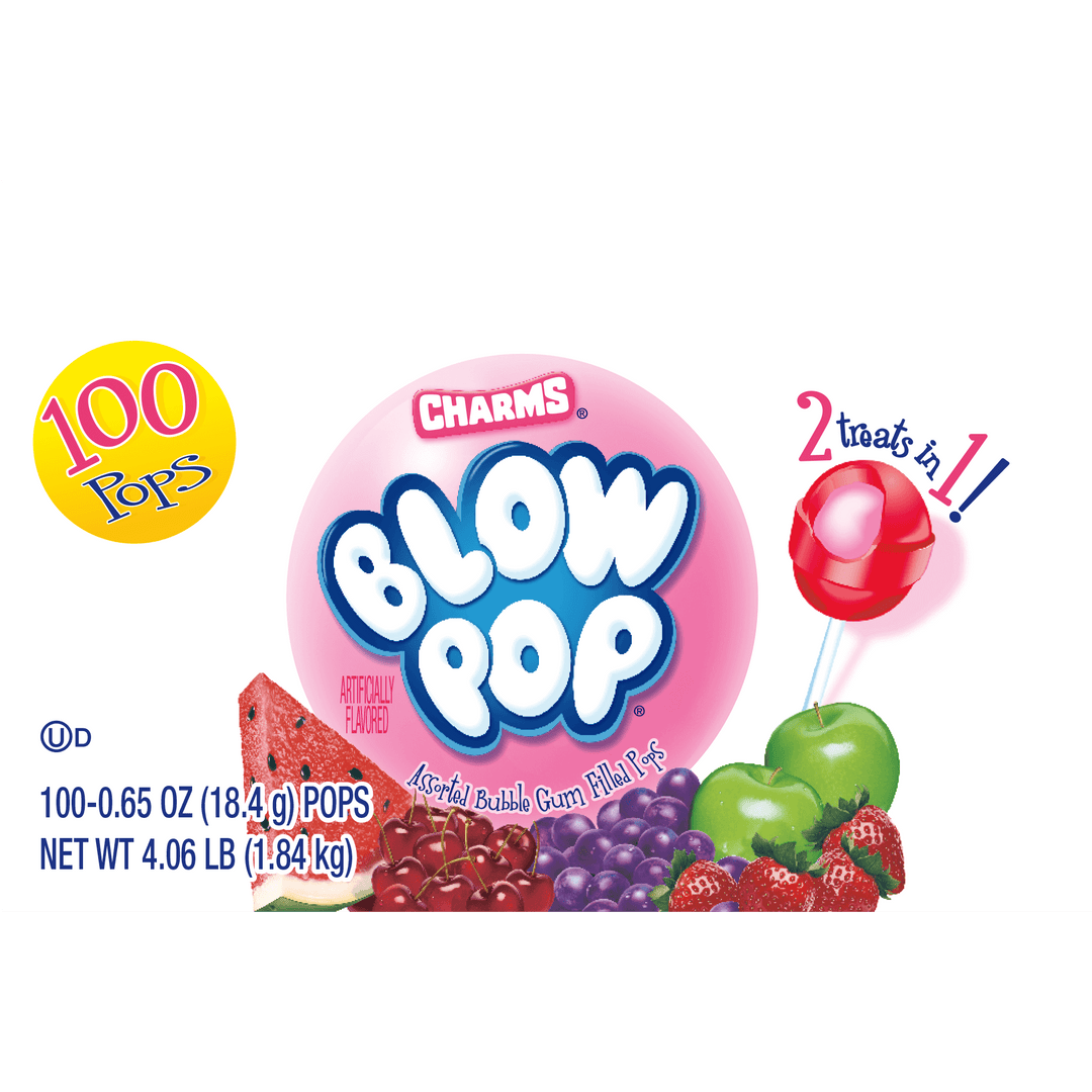 Charms Blow Pop Assorted (4 lb. / 100 ct. Box )