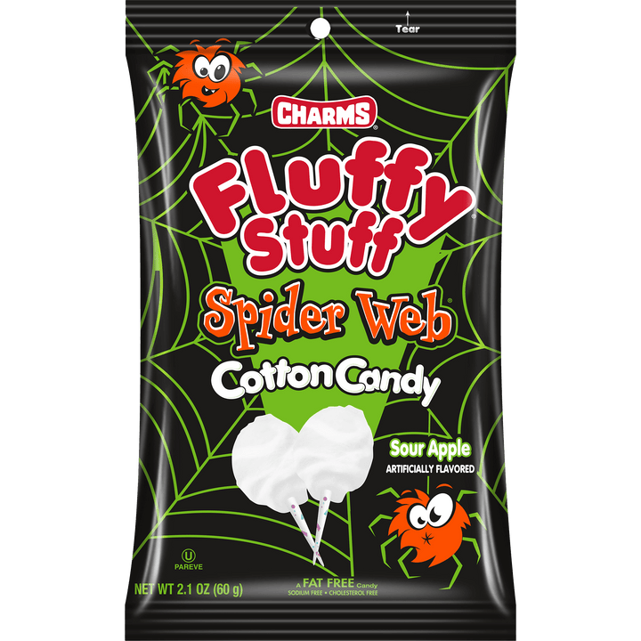 Fluffy Stuff Halloween Spider Web Cotton Candy (2.1 oz. Bag)