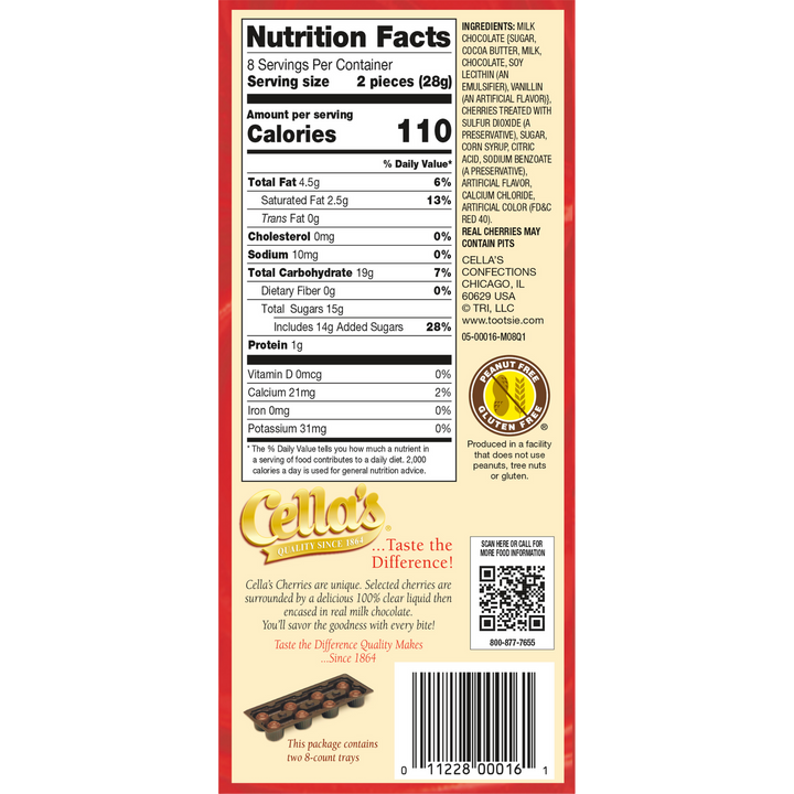 Cella's Milk Chocolate Covered Cherries (8 oz./ 16 ct. Box)