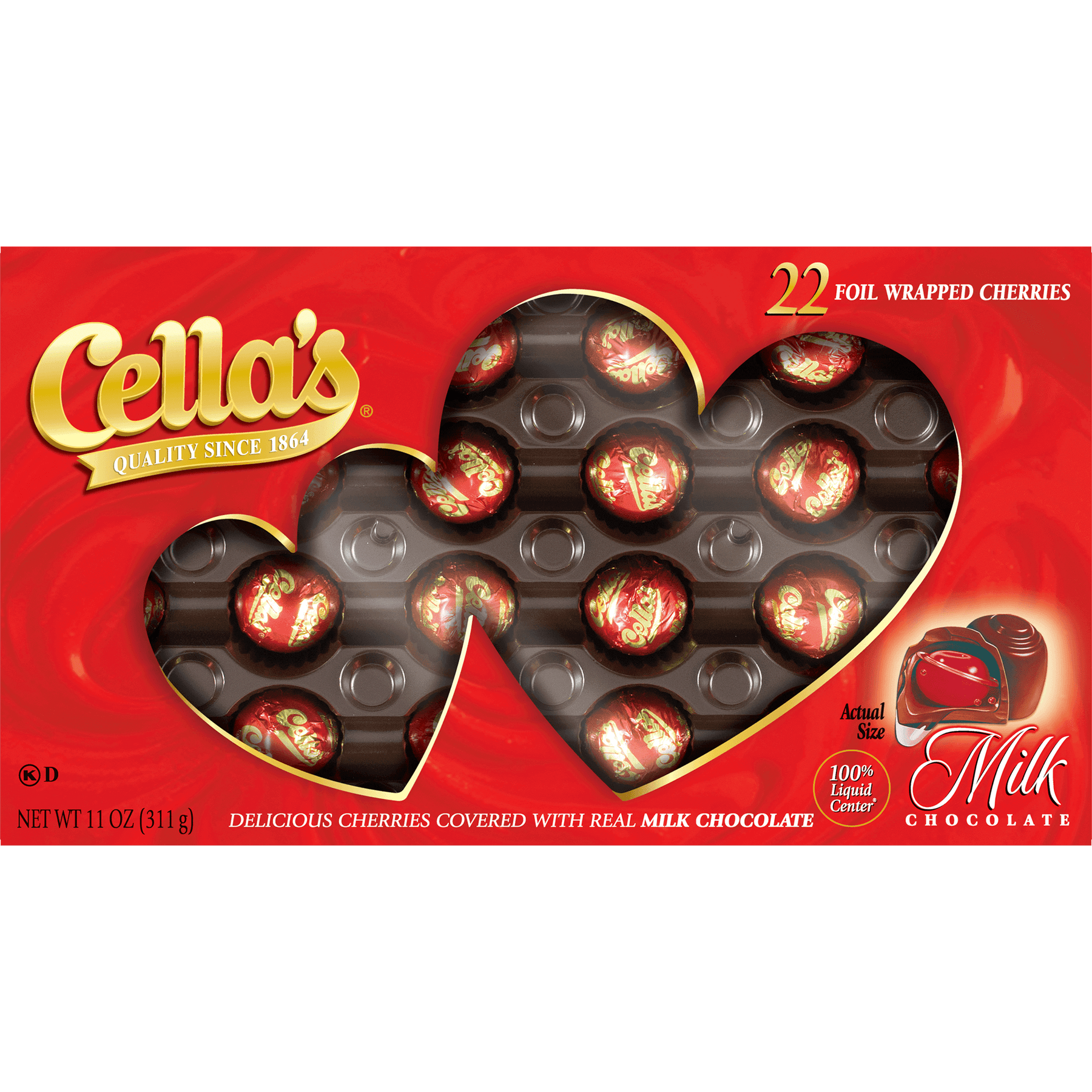 Cella's Milk Chocolate Valentine Gift Box (11 oz. / 22 ct. Box Cella's Milk Chocolate Valentine Gift Box (11 oz. / 22 ct. Box