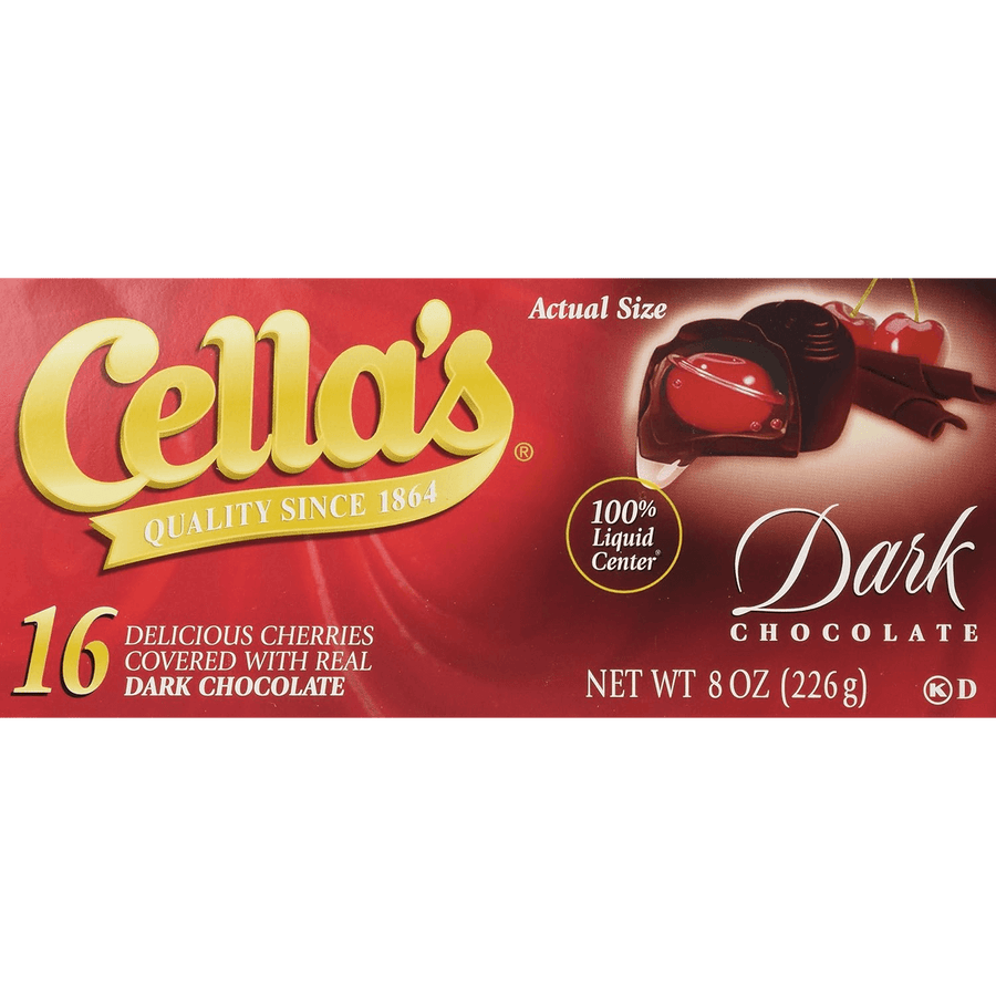 Cella's Dark Chocolate Covered Cherries (8 oz. / 16 ct. Box) – Tootsie Roll