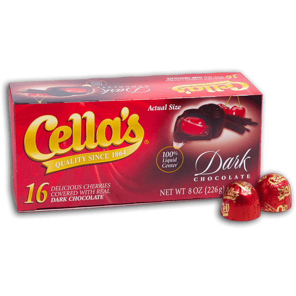 Cella's Dark Chocolate Covered Cherries (8 oz. / 16 ct. Box Cella's Dark Chocolate Covered Cherries (8 oz. / 16 ct. Box