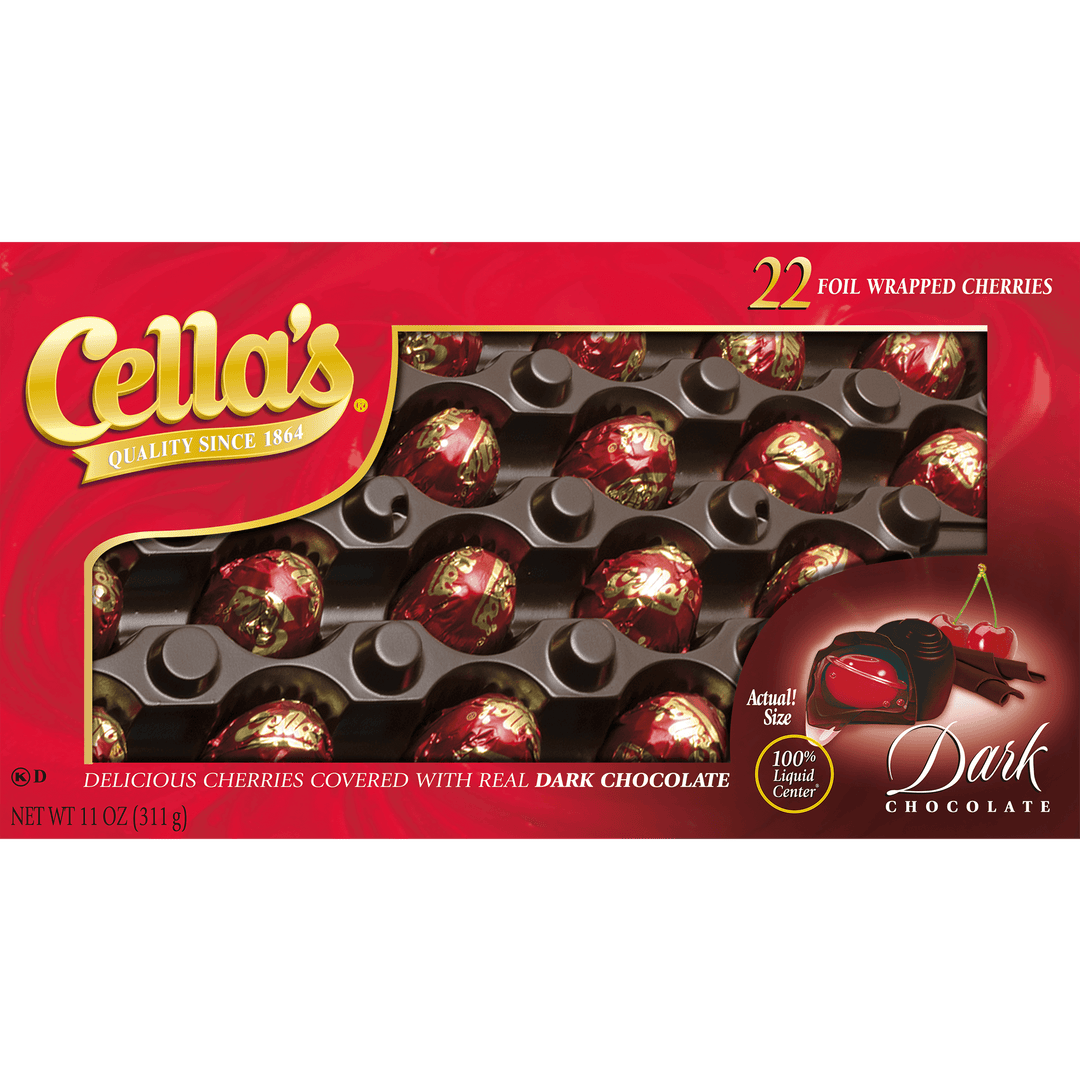 Cella's Dark Chocolate Covered Cherries Box (11 oz. / 22 ct. Box)