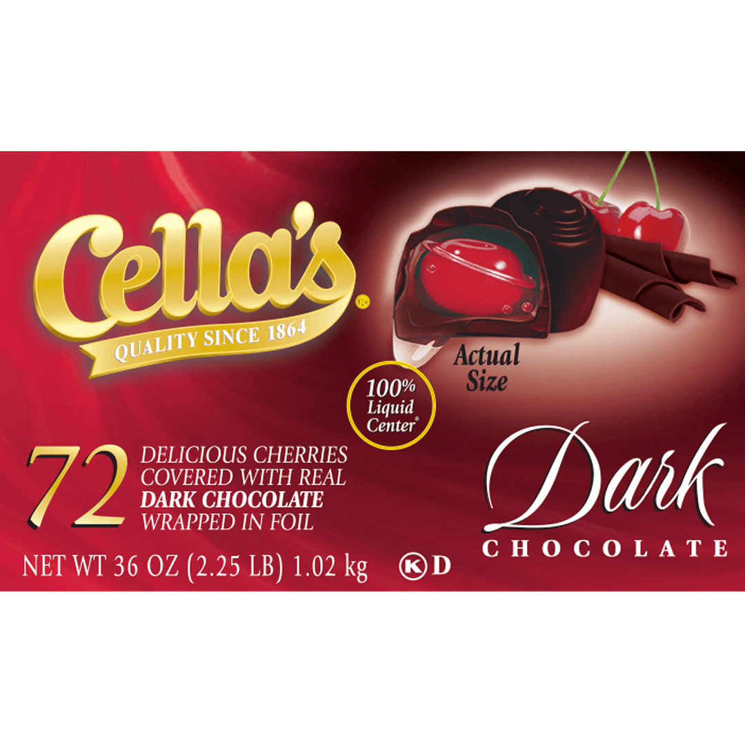 Cella's Dark Chocolate Covered Cherries Individually Wrapped  (2.25 lb / 72 ct. Box)