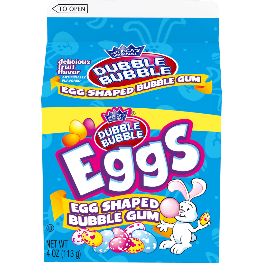 Dubble Bubble Easter Egg Shaped Bubble Gum Milk Carton (4 oz. Carton)