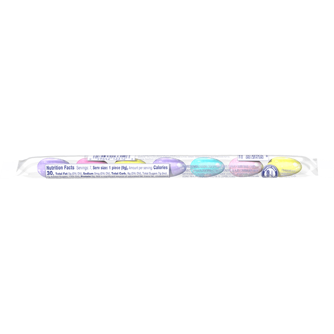 Dubble Bubble Easter Bubble Gum Eggs (2.1 oz. / 7 ct. Tube) Nutrition Facts Panel