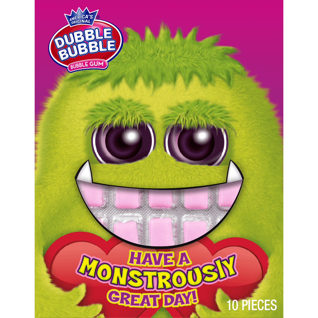 Double Bubble Monster Valentine Cards (1 oz. / 10 ct. Box)