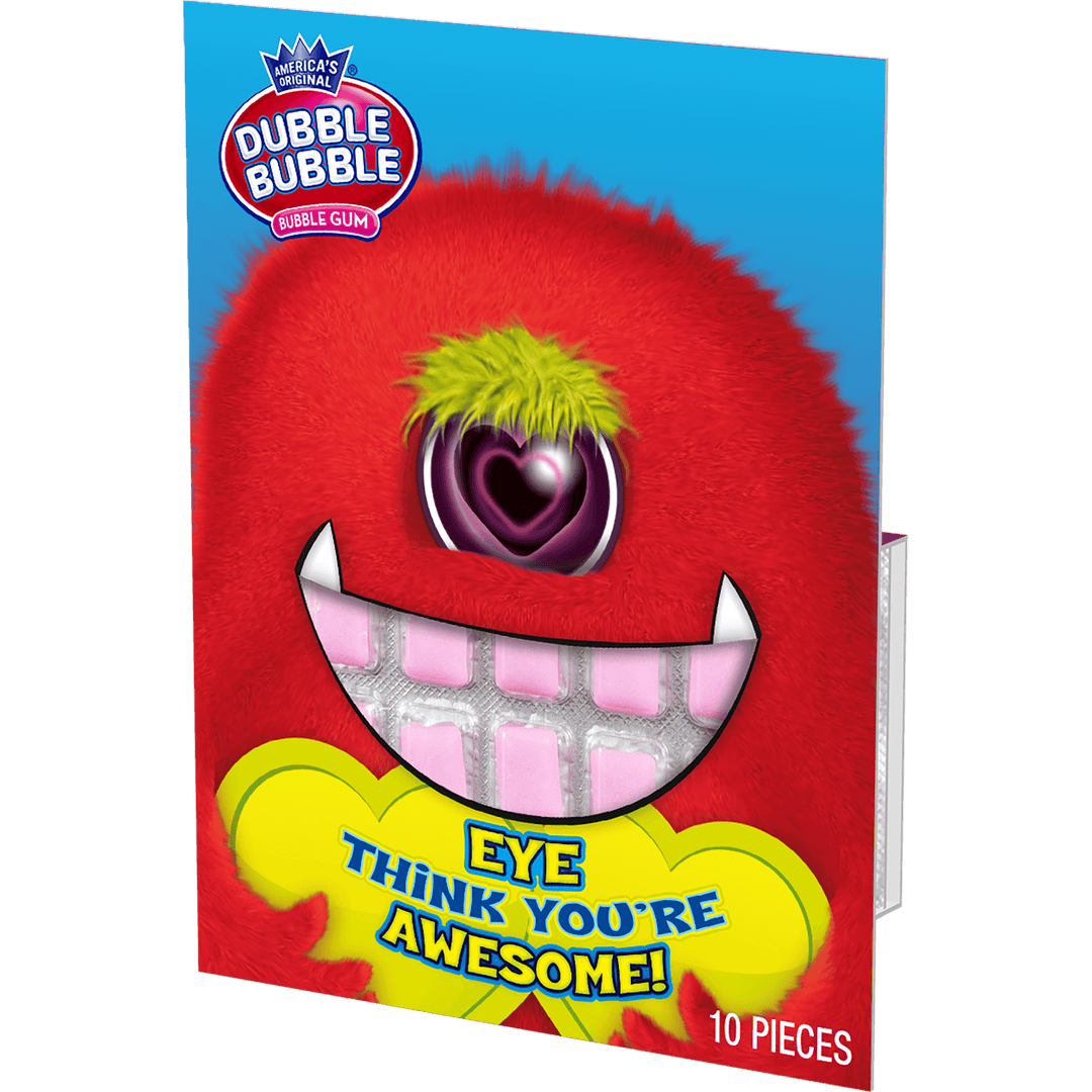 Double Bubble Monster Valentine Cards (1 oz. / 10 ct. Box)