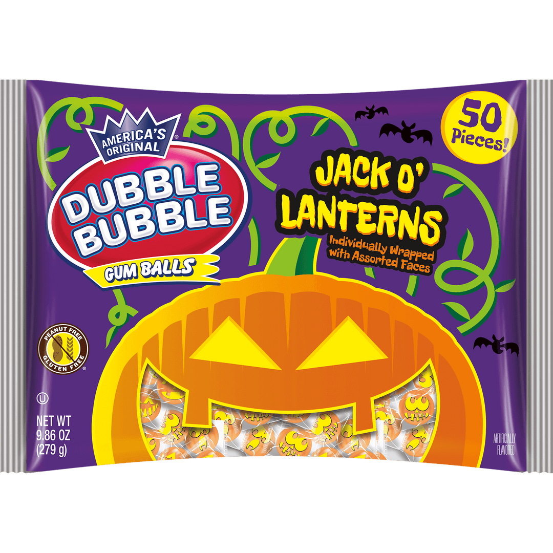 Dubble Bubble Jack-o-Latern Gumballs (9.86 oz. Bag)