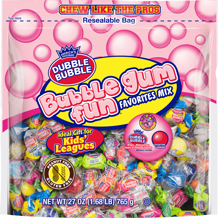 Dubble Bubble Assorted Bubble Gum Fun (27 oz. Pouch)