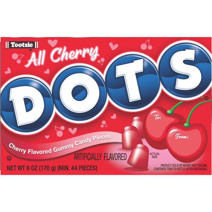 DOTS Valentine Cherry Lovers Candy Gum Drops (6 oz. Box)