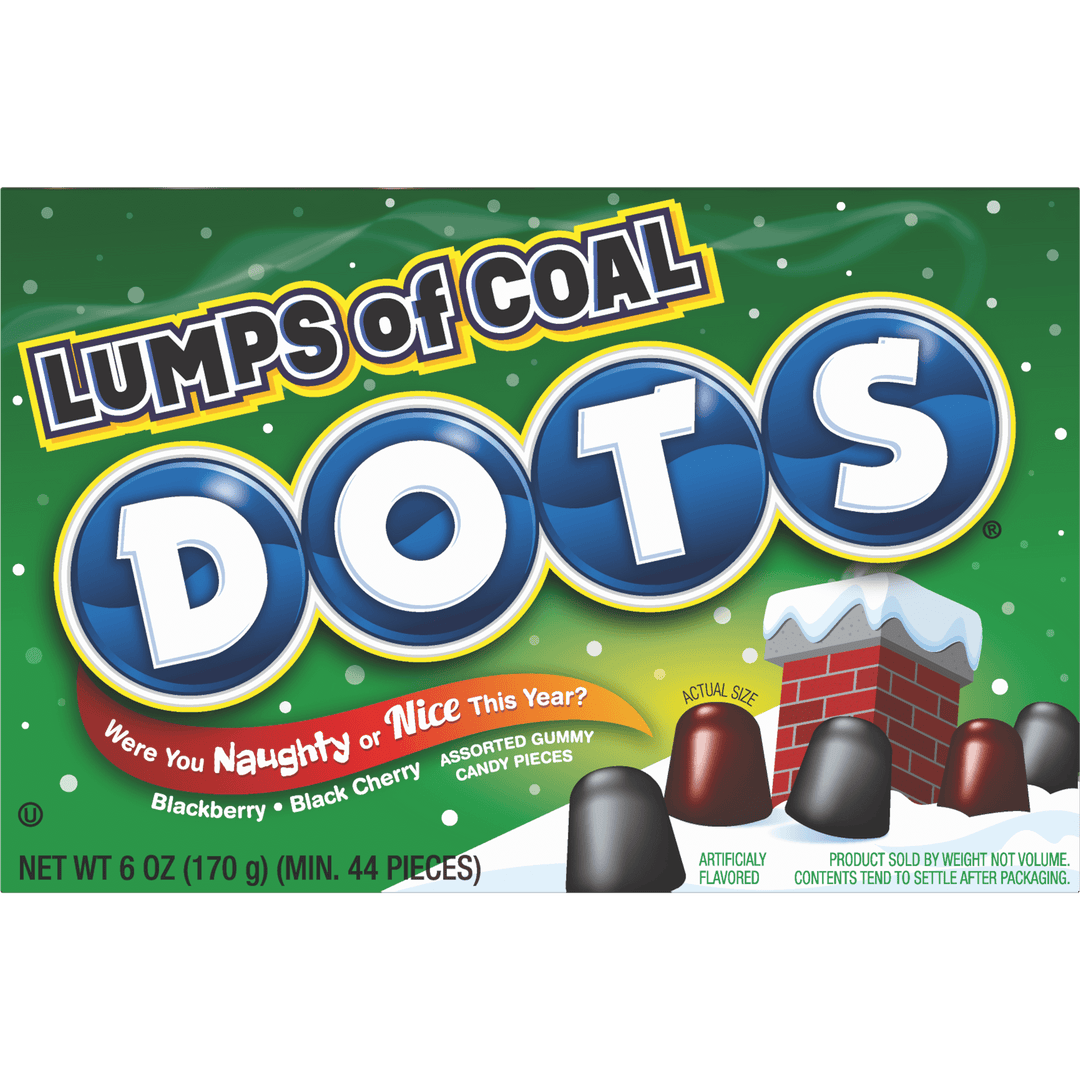 DOTS Lumps of Coal Gumdrops (6 oz. Box)