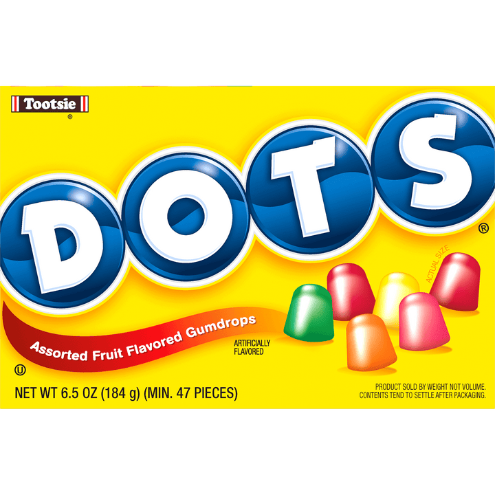 DOTS Assorted Fruit Flavored Gum Drops (6.5 oz. Box)