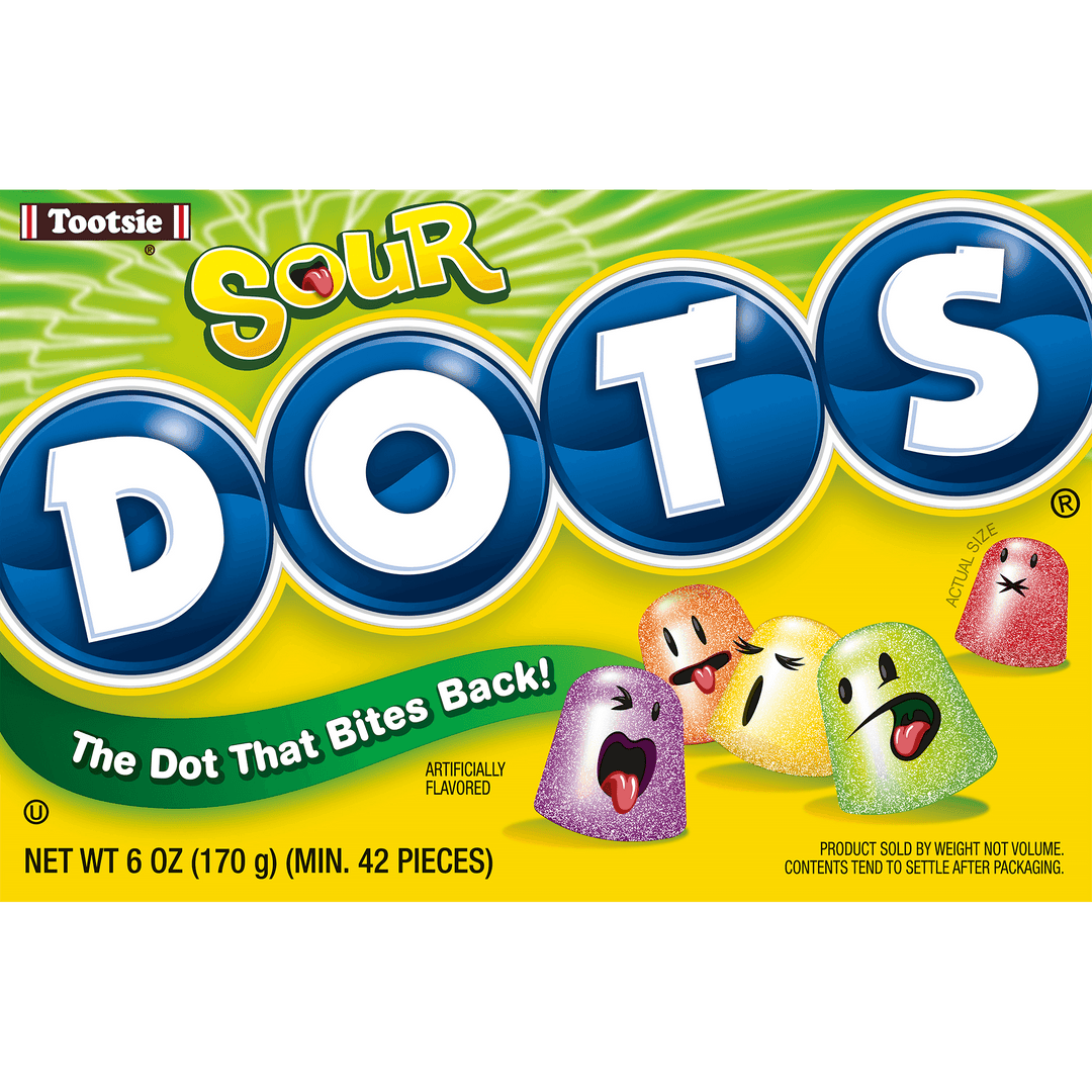 DOTS Assorted Sour Flavored Gum Drops (6.5 oz. Box)